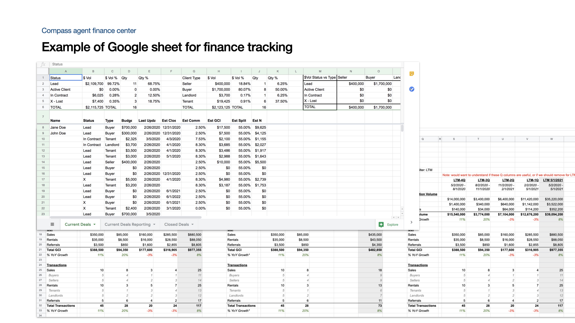 Google Sheets and Excel for basic tracking