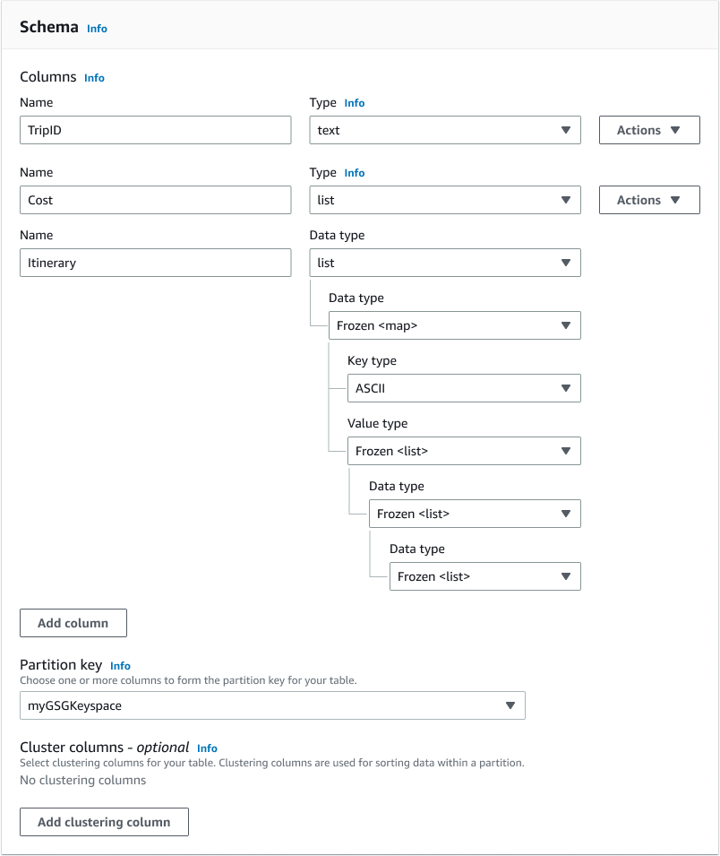 Traditional form-based schema creator