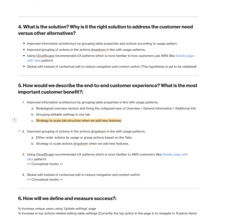 Working backwards document for DynamoDB - What is the solution and how do we measure success?