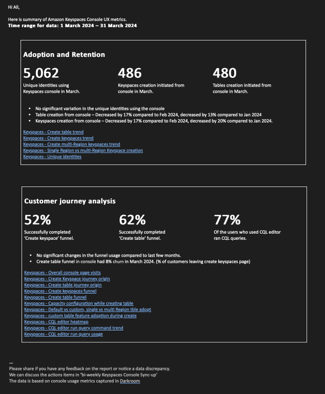 Report with insights