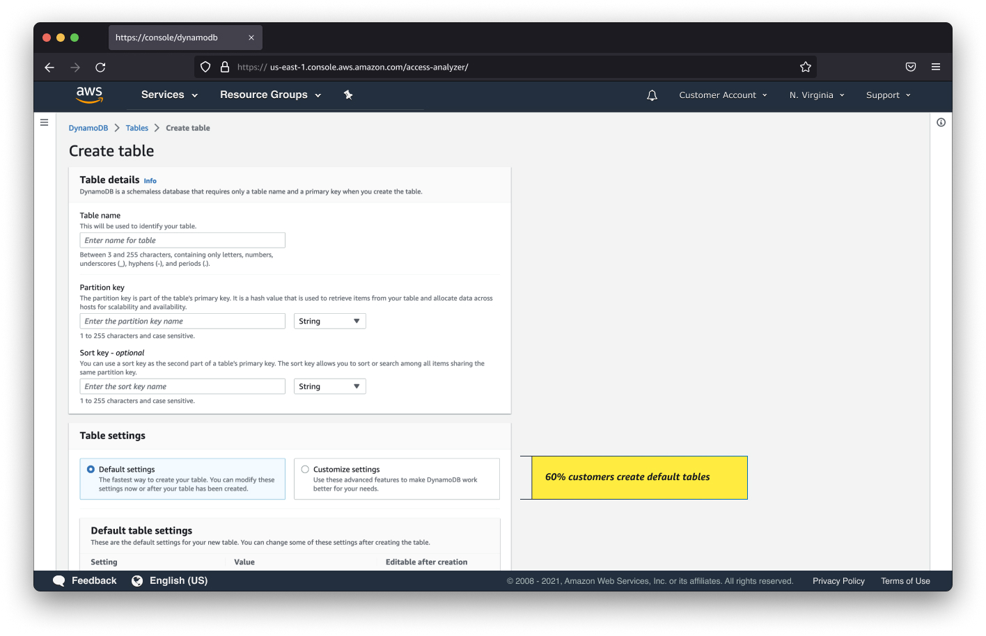 Single page creation